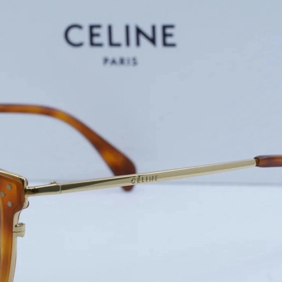 Celine Brown Tortoiseshell Glasses with Double-Bridge Design - Picture 4 of 5